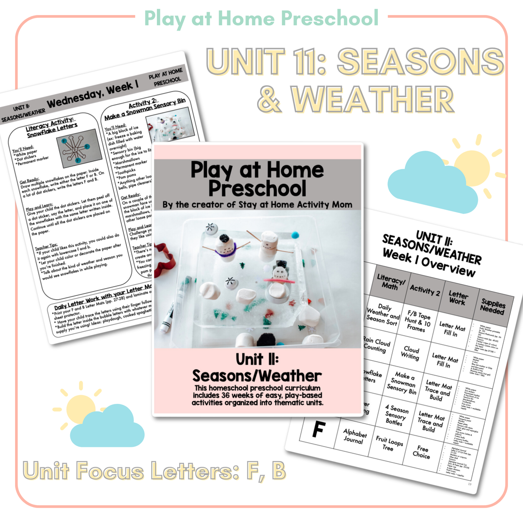 Weather/Seasons - Unit 11: Play at Home Preschool