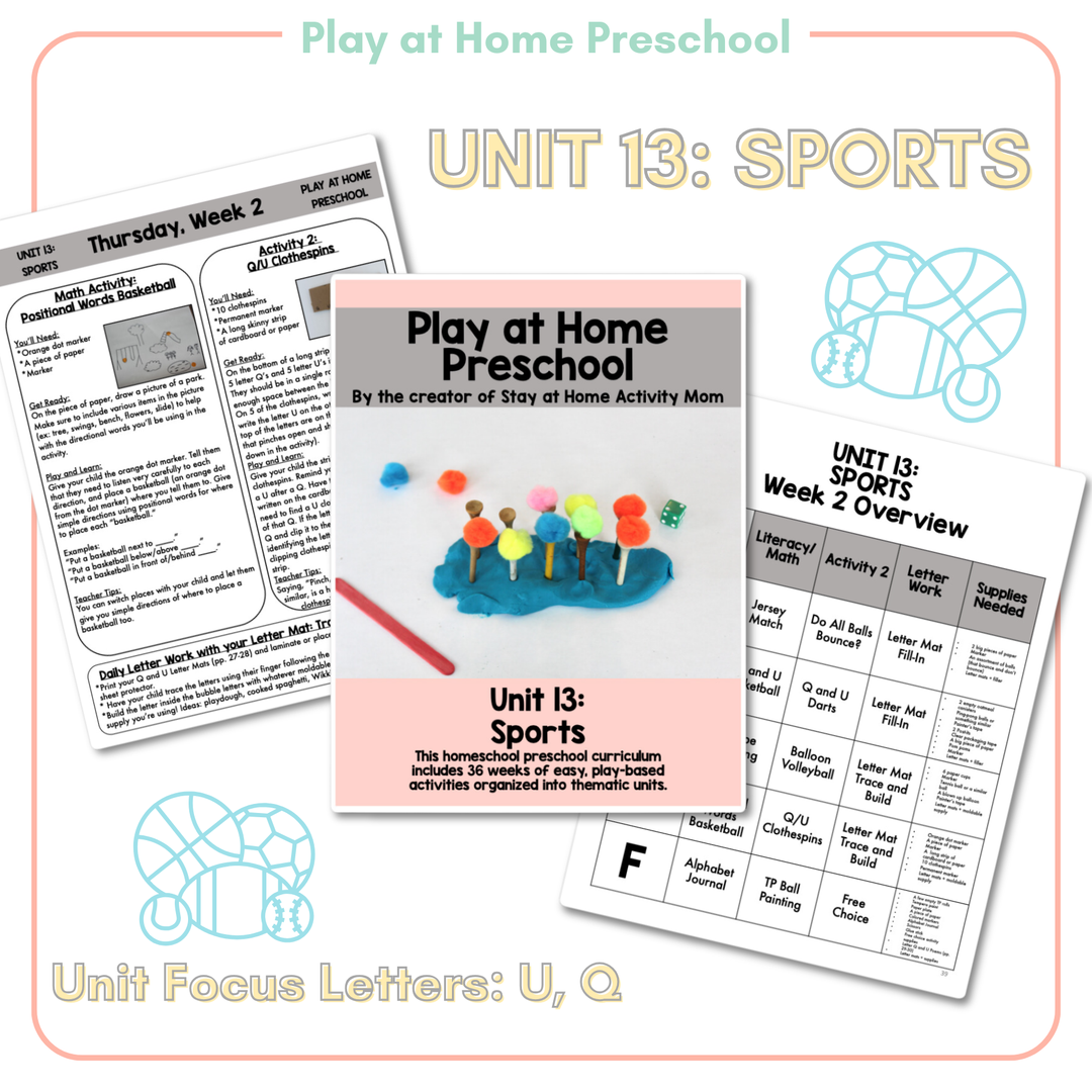 Sports - Unit 13: Play at Home Preschool