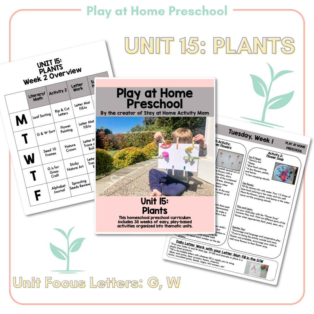 Plants - Unit 15: Play at Home Preschool