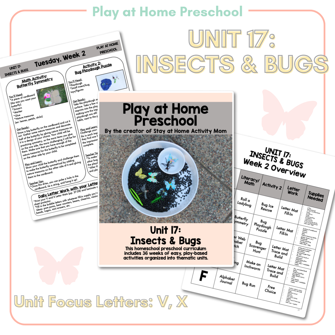 Insects & Bugs - Unit 17: Play at Home Preschool