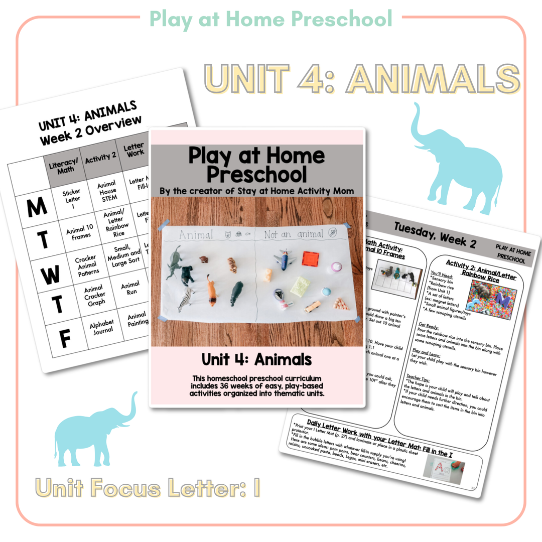 Animals - Unit 4: Play at Home Preschool
