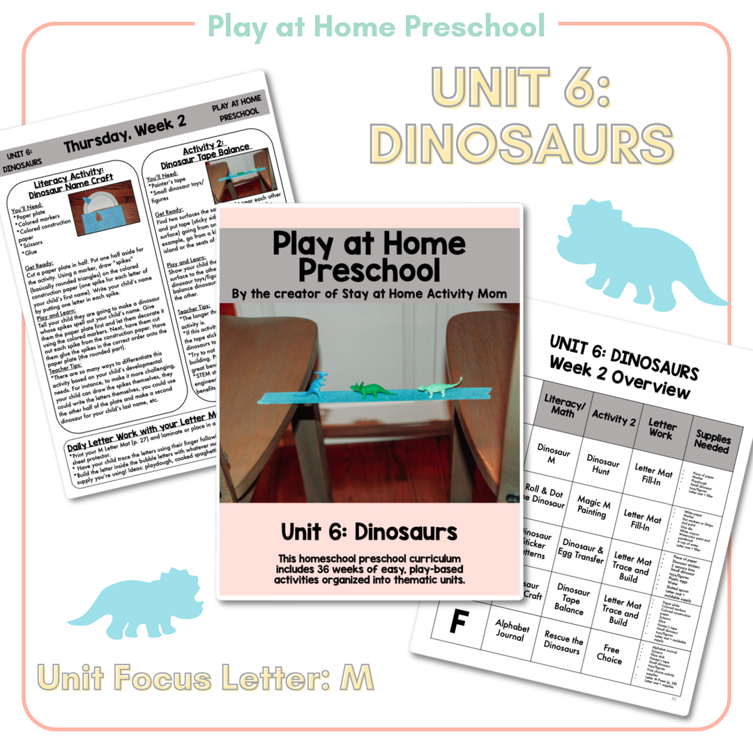 Dinosaurs - Unit 6: Play at Home Preschool