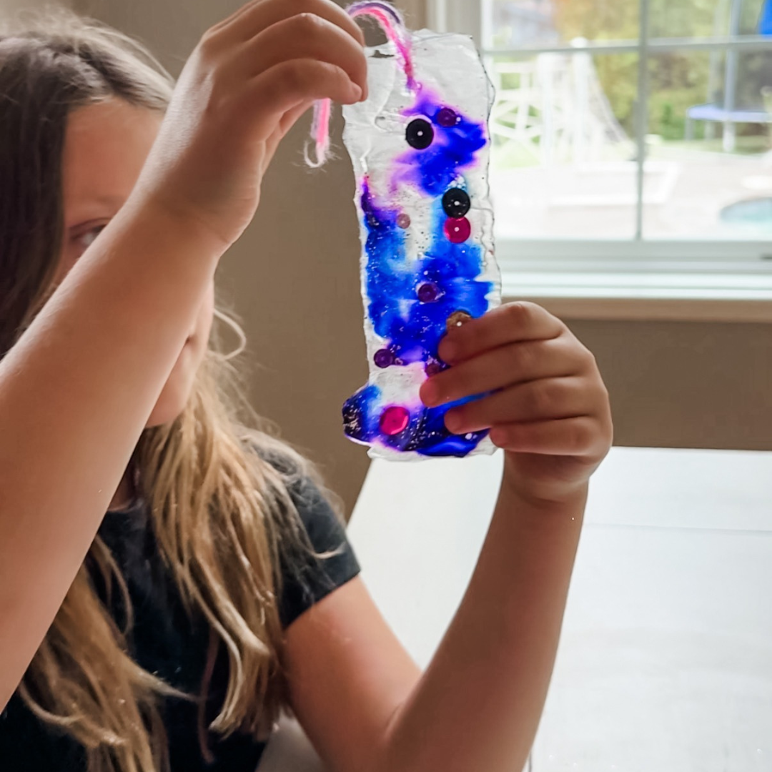 2 Easy Clear Glue Crafts for Kids — DIY Bookmark and Suncatcher Ideas