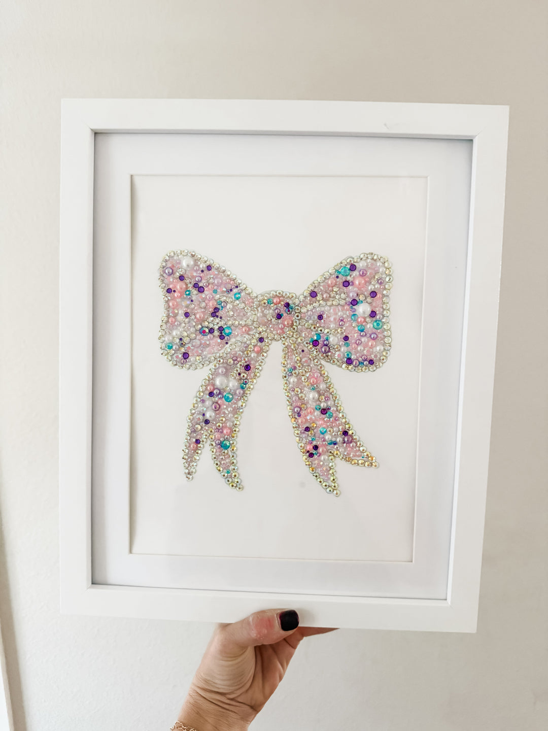stay at home activity mom diy rhinestone bow art