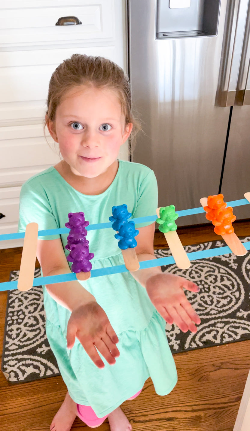 10 Activities Using Painter's Tape + Printable Guide Stay at Home