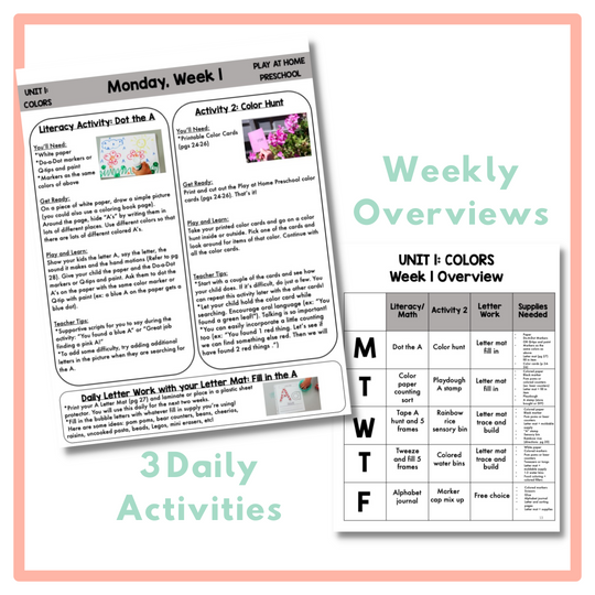 Play at Home Preschool The Full Curriculum (Units 118) Stay at Home